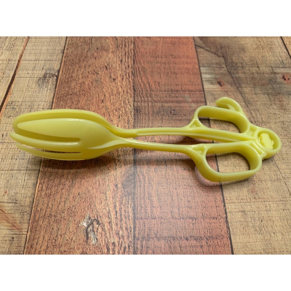 1954 Tupperware PASTELSalad Tongs- separate & toss 113-1+114-2 HTF ORIGINAL VTG